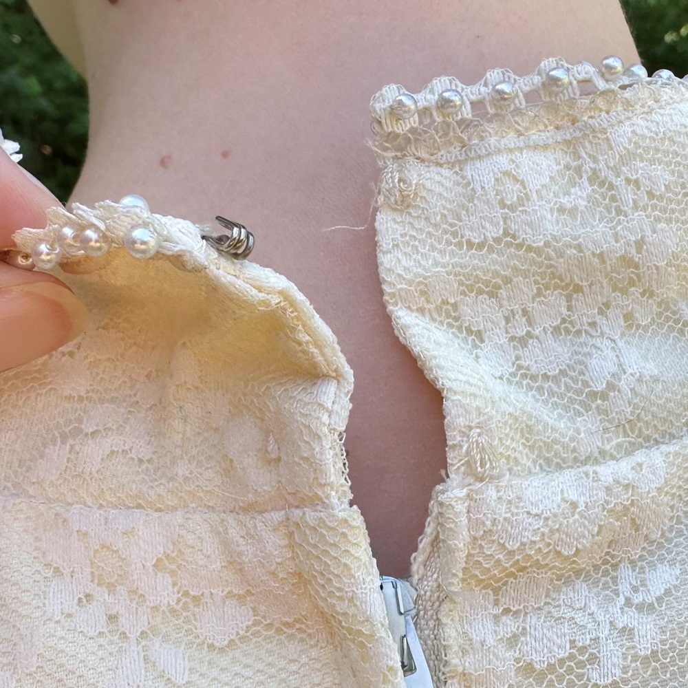 Gunne Sax Romantic Cream Lace Long Dress, S. - Picture 15 of 16